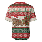 Aussie Wombat Christmas Baseball Jersey Festive Knitted Pattern Inspired