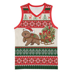 Aussie Wombat Christmas Basketball Jersey Festive Knitted Pattern Inspired