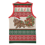 Aussie Wombat Christmas Basketball Jersey Festive Knitted Pattern Inspired