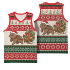 Aussie Wombat Christmas Basketball Jersey Festive Knitted Pattern Inspired