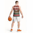 Aussie Wombat Christmas Basketball Jersey Festive Knitted Pattern Inspired