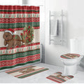 Aussie Wombat Christmas Bathroom Set Festive Knitted Pattern Inspired