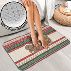 Aussie Wombat Christmas Bathroom Set Festive Knitted Pattern Inspired