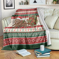 Aussie Wombat Christmas Blanket Festive Knitted Pattern Inspired