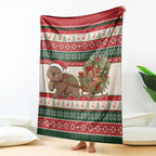 Aussie Wombat Christmas Blanket Festive Knitted Pattern Inspired