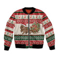 Aussie Wombat Christmas Bomber Jacket Festive Knitted Pattern Inspired