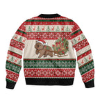 Aussie Wombat Christmas Bomber Jacket Festive Knitted Pattern Inspired