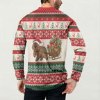 Aussie Wombat Christmas Button Sweatshirt Festive Knitted Pattern Inspired