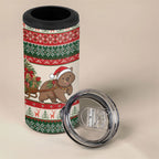 Aussie Wombat Christmas 4 in 1 Can Cooler Tumbler Festive Knitted Pattern Inspired