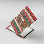 Aussie Wombat Christmas Canvas Wall Art Festive Knitted Pattern Inspired