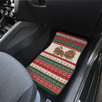 Aussie Wombat Christmas Car Mats Festive Knitted Pattern Inspired