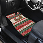 Aussie Wombat Christmas Car Mats Festive Knitted Pattern Inspired