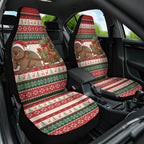 Aussie Wombat Christmas Car Seat Cover Festive Knitted Pattern Inspired