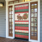 Aussie Wombat Christmas Door Cover Festive Knitted Pattern Inspired