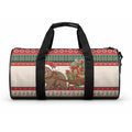 Aussie Wombat Christmas Duffle Bag Festive Knitted Pattern Inspired
