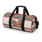 Aussie Wombat Christmas Duffle Bag Festive Knitted Pattern Inspired