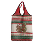 Aussie Wombat Christmas Grocery Bag Festive Knitted Pattern Inspired