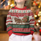 Aussie Wombat Christmas Kid Ugly Christmas Sweater Festive Knitted Pattern Inspired