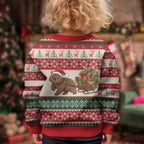 Aussie Wombat Christmas Kid Ugly Christmas Sweater Festive Knitted Pattern Inspired