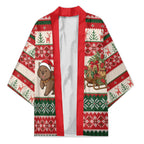 Aussie Wombat Christmas Kimono Festive Knitted Pattern Inspired