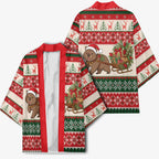 Aussie Wombat Christmas Kimono Festive Knitted Pattern Inspired