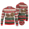 Aussie Wombat Christmas Ugly Christmas Sweater Festive Knitted Pattern Inspired