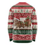 Aussie Wombat Christmas Long Sleeve Shirt Festive Knitted Pattern Inspired