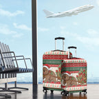 Aussie Wombat Christmas Luggage Cover Festive Knitted Pattern Inspired