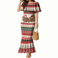 Aussie Wombat Christmas Mermaid Dress Festive Knitted Pattern Inspired