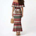 Aussie Wombat Christmas Mermaid Dress Festive Knitted Pattern Inspired