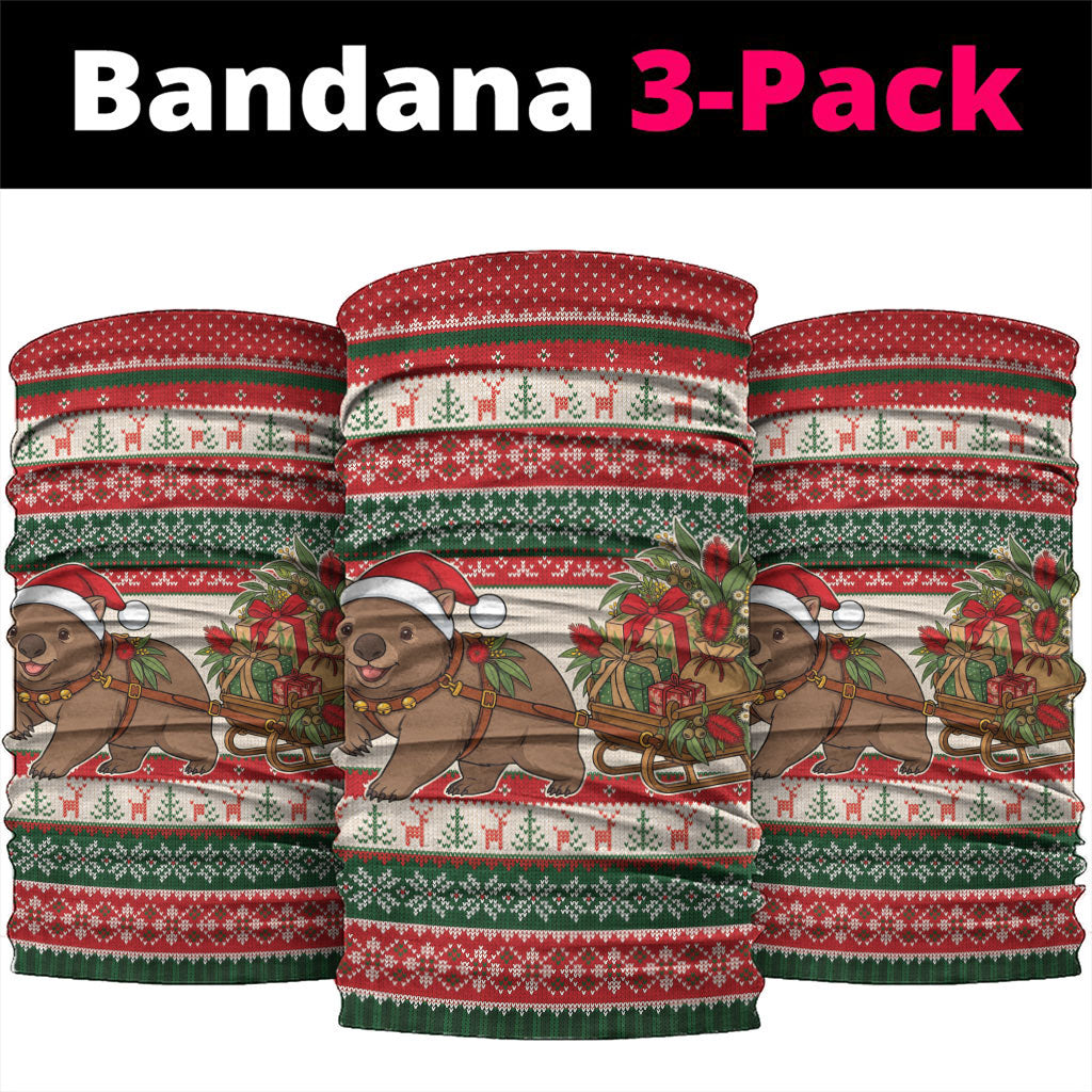 Aussie Wombat Christmas Neck Gaiter Festive Knitted Pattern Inspired