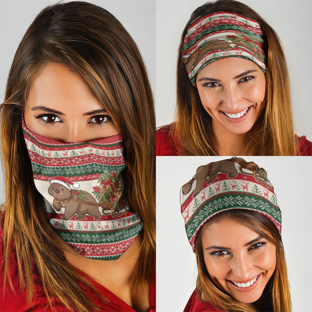 Aussie Wombat Christmas Neck Gaiter Festive Knitted Pattern Inspired