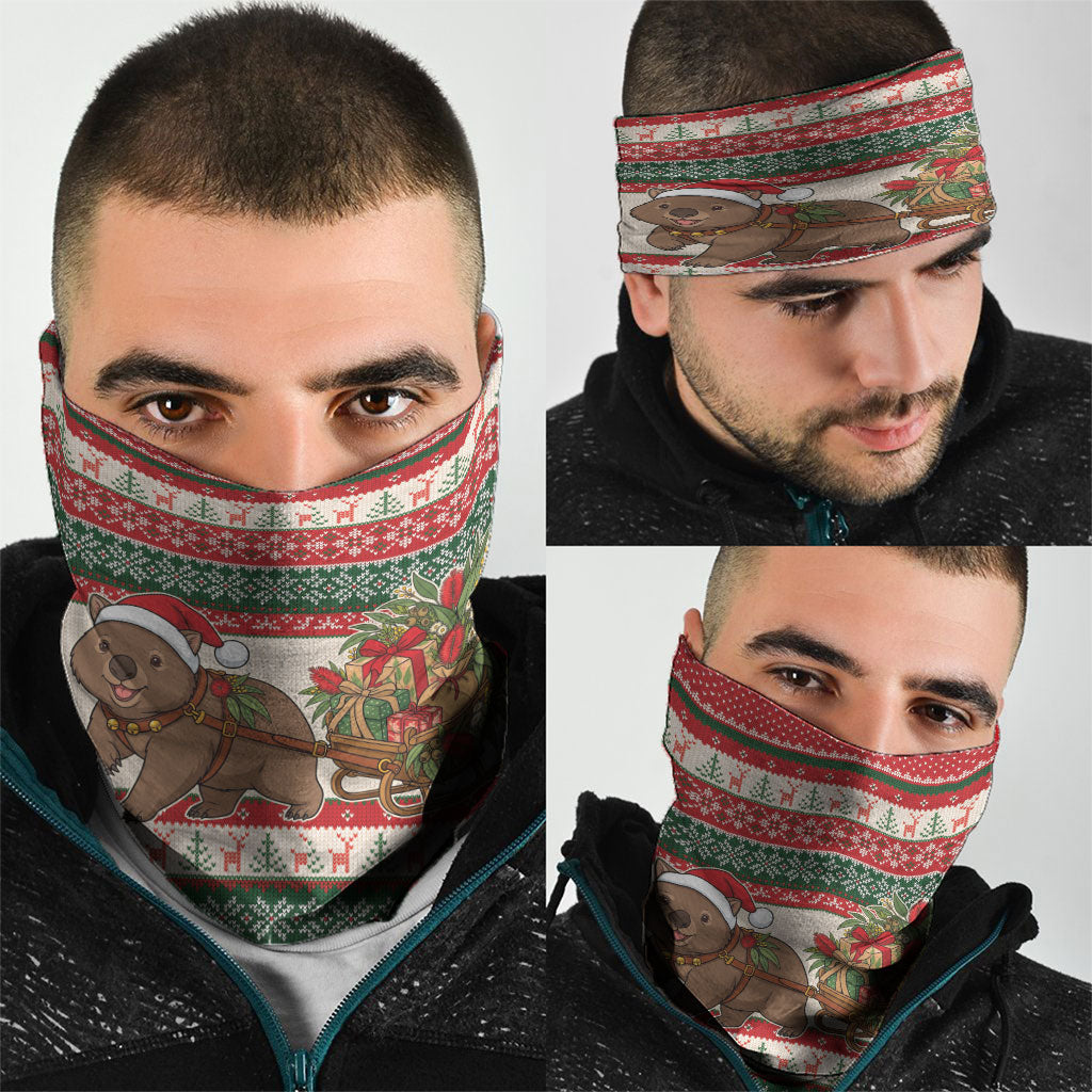 Aussie Wombat Christmas Neck Gaiter Festive Knitted Pattern Inspired