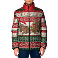 Aussie Wombat Christmas Padded Jacket Festive Knitted Pattern Inspired