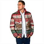 Aussie Wombat Christmas Padded Jacket Festive Knitted Pattern Inspired