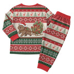 Aussie Wombat Christmas Pajama Set Festive Knitted Pattern Inspired