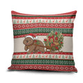 Aussie Wombat Christmas Pillow Cover Festive Knitted Pattern Inspired