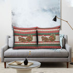Aussie Wombat Christmas Pillow Cover Festive Knitted Pattern Inspired