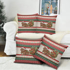 Aussie Wombat Christmas Pillow Cover Festive Knitted Pattern Inspired