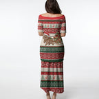 Aussie Wombat Christmas Puletasi Festive Knitted Pattern Inspired