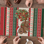 Aussie Wombat Christmas Puzzle Festive Knitted Pattern Inspired