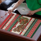 Aussie Wombat Christmas Puzzle Festive Knitted Pattern Inspired