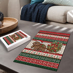 Aussie Wombat Christmas Puzzle Festive Knitted Pattern Inspired