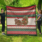 Aussie Wombat Christmas Quilt Festive Knitted Pattern Inspired