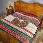 Aussie Wombat Christmas Quilt Festive Knitted Pattern Inspired