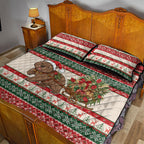 Aussie Wombat Christmas Quilt Bed Set Festive Knitted Pattern Inspired