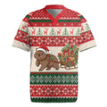 Aussie Wombat Christmas Rugby Jersey Festive Knitted Pattern Inspired