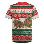 Aussie Wombat Christmas Rugby Jersey Festive Knitted Pattern Inspired