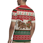 Aussie Wombat Christmas Rugby Jersey Festive Knitted Pattern Inspired