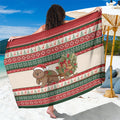 Aussie Wombat Christmas Sarong Festive Knitted Pattern Inspired